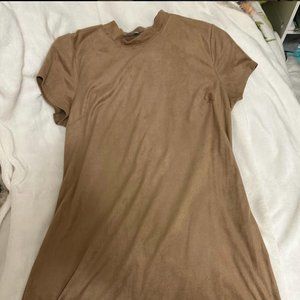 Brand new Suede tan dress